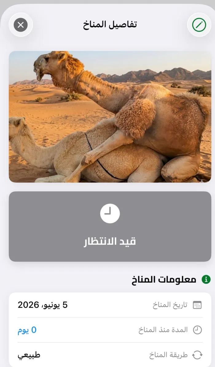 Logging a mating event in the Madani app